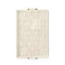 Load image into Gallery viewer, Classic Shagreen Cream Butler Tray