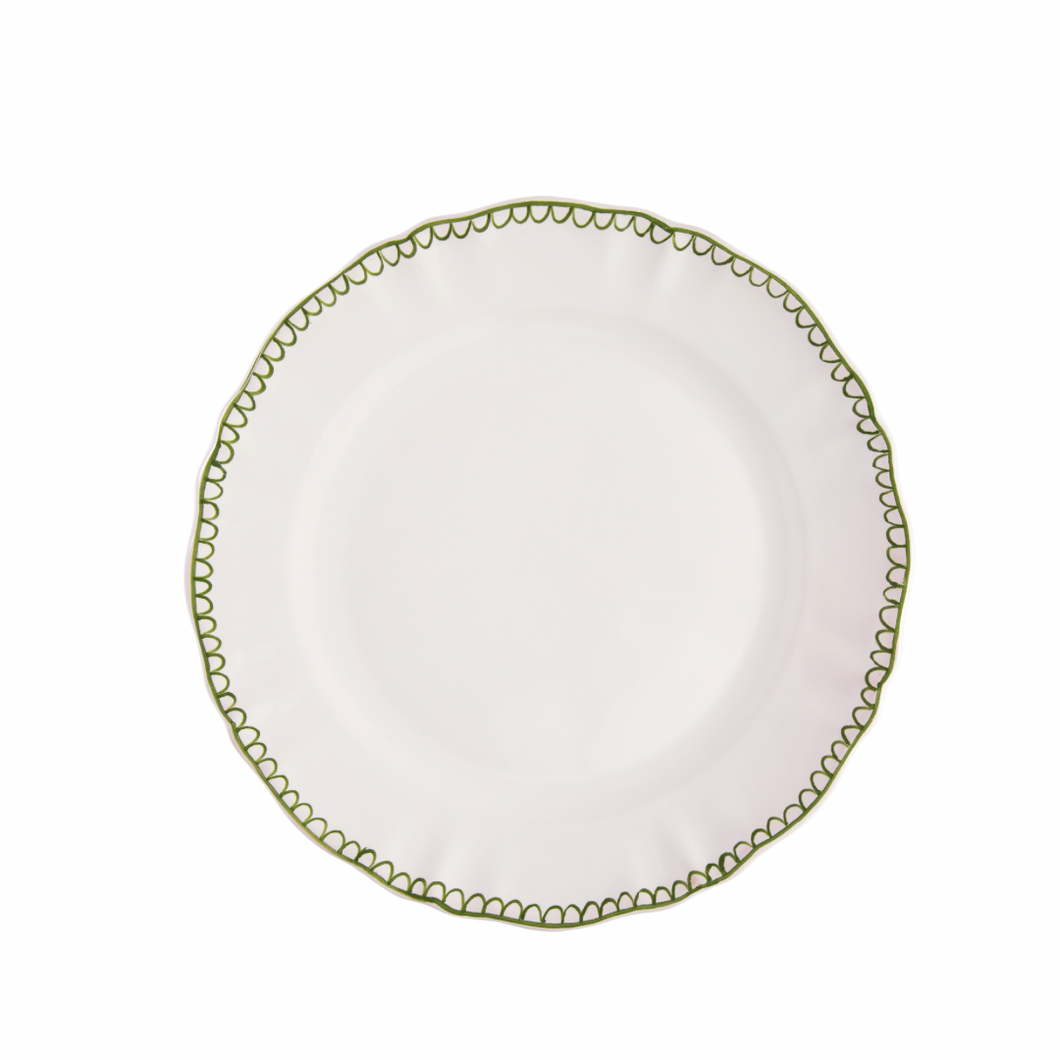 Bouclette Sage Salad Plate, Set of 2