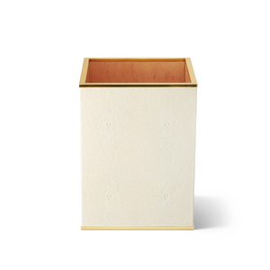 Classic Shagreen Cream Waste Basket