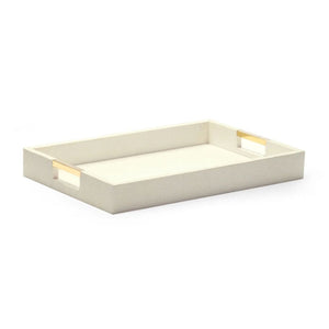 Modern Shagreen Dove Desk Tray