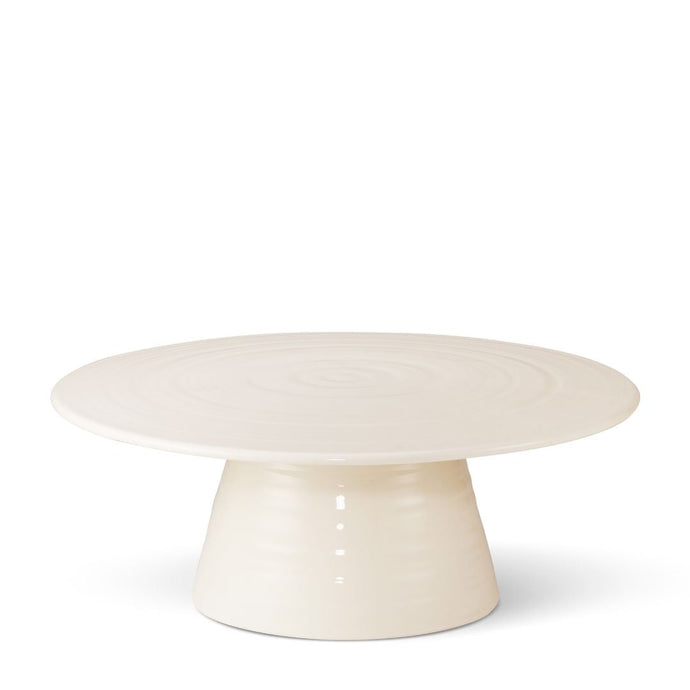 Alette Cream Low Serving Pedestal