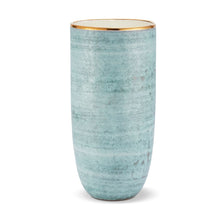 Load image into Gallery viewer, Calinda Blue Grotto Gold Tapered Vase