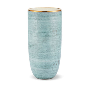 Calinda Blue Grotto Gold Tapered Vase