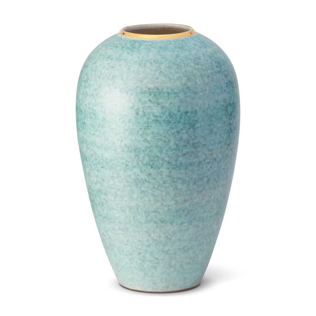 Calinda Blue Grotto Gold Tapered Vase