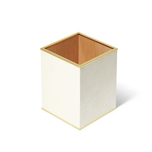 Classic Shagreen Cream Waste Basket