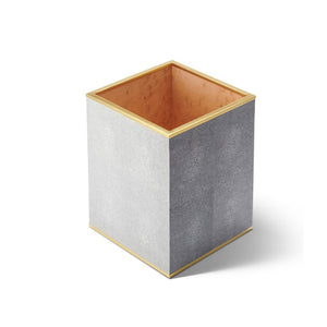 Classic Shagreen Cream Waste Basket