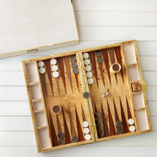 Load image into Gallery viewer, Shagreen Cream Backgammon Set