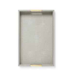 Modern Shagreen Dove Desk Tray