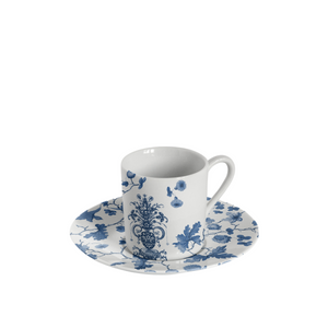 Garden Of Eden Espresso Cup & Saucer, Set of 6