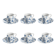 Load image into Gallery viewer, Garden Of Eden Espresso Cup &amp; Saucer, Set of 6