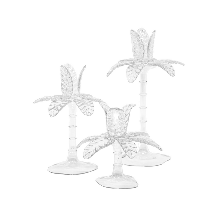 Las Palmas Clear Large Candle Holder