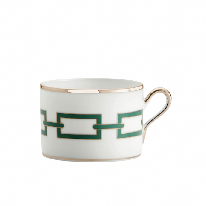 Catene Smeraldo Tea Cup & Saucer, Set of 2