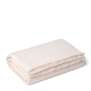 Noah Cashmere Dandelion White Throw