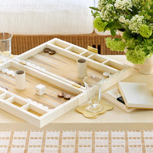 Load image into Gallery viewer, Piero Lacquer Cream Backgammon Set