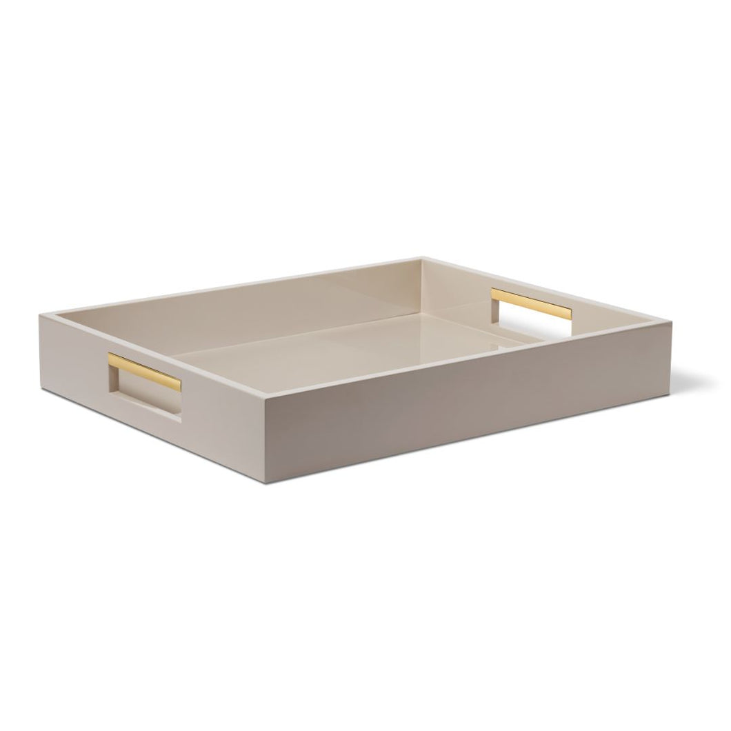 Piero Lacquer Taupe Tray