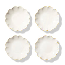 Load image into Gallery viewer, Scalloped Appetizer Plates, Set of 4