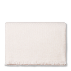 Noah Cashmere Dandelion White Throw