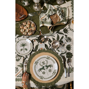 Saimiri Dark Jungle Dessert Plate, Set of 2