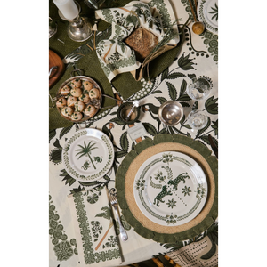 Saimiri Dark Jungle Dessert Plate, Set of 2