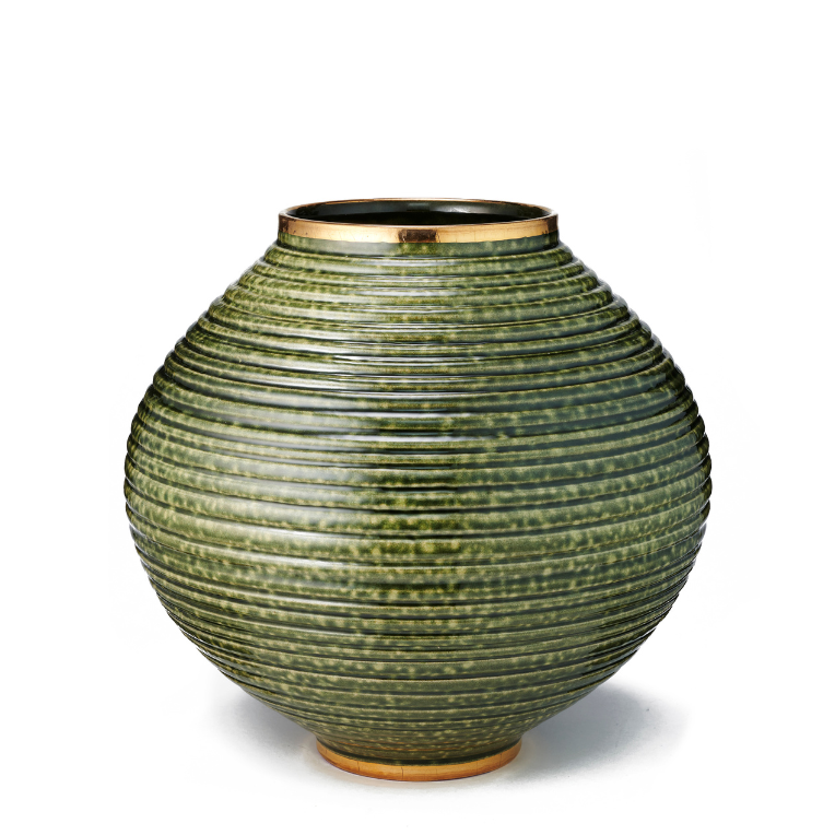 Calinda Forest Green Moon Vase