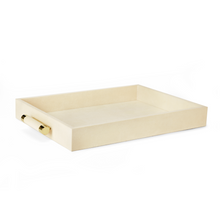 Load image into Gallery viewer, Classic Shagreen Cream Serving Tray