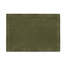 Load image into Gallery viewer, Linen Sateen Olive Tablecloth