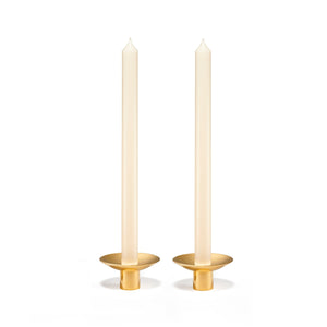 Evelina Gold Candleholders, Set of 2