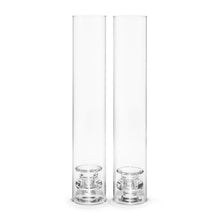 Load image into Gallery viewer, Sancia Clear Taper Holder with Sleeve, Set of 2