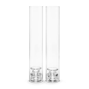 Sancia Clear Taper Holder with Sleeve, Set of 2