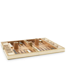 Load image into Gallery viewer, Shagreen Chocolate Backgammon Set