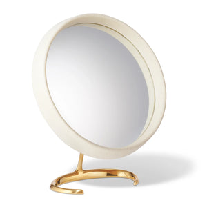 Shagreen Cream Vanity Mirror