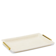 Load image into Gallery viewer, Shagreen Cream Vanity Tray