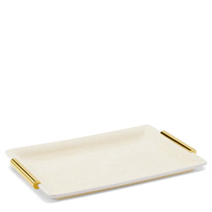 Shagreen Cream Vanity Tray