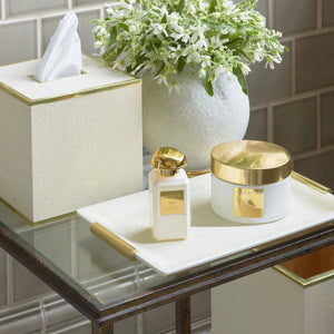 Shagreen Cream Vanity Tray