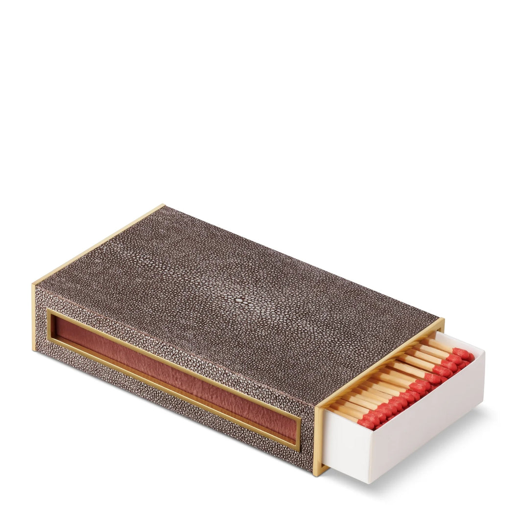 Shagreen Chocolate Oversized Match Box