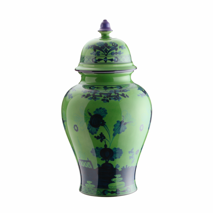 Oriente Italiano Malachite Potiche Vase With Cover